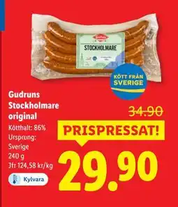 Lidl Gudruns Stockholmare original, SEK 29.9 erbjuda