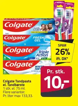 Fleggaard Colgate Tandpasta el. Tandbørste erbjuda