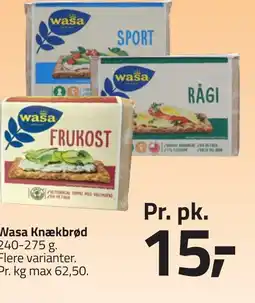 Fleggaard Wasa knækbrød erbjuda