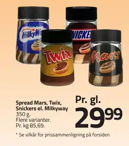 Fleggaard Spread Mars, Twix, Snickers el. Milkyway erbjuda
