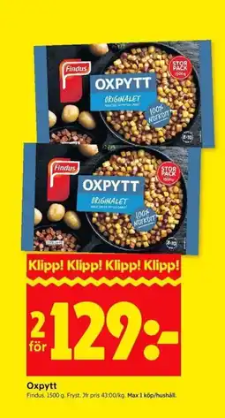 ICA Kvantum FINDUS Oxpytt erbjuda