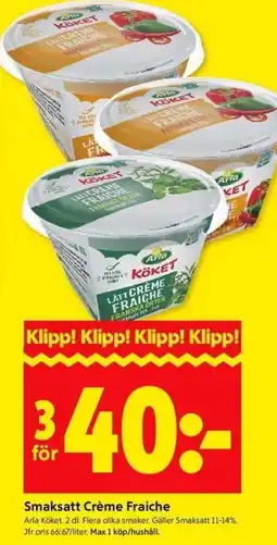 ICA Kvantum Smaksatt Crème Fraiche erbjuda