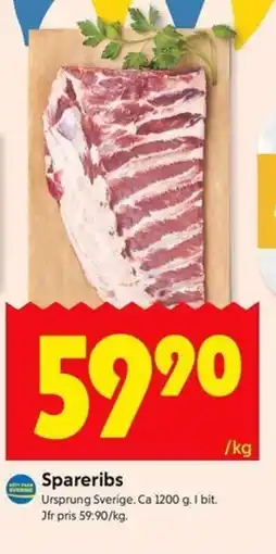 ICA Kvantum Spareribs erbjuda