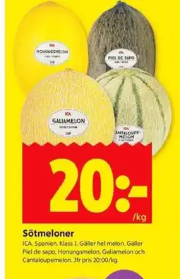 ICA Kvantum ICA Sötmeloner erbjuda