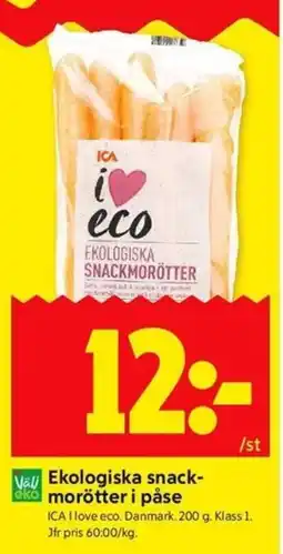 ICA Kvantum ICA Ekologiska snack morötter i påse erbjuda