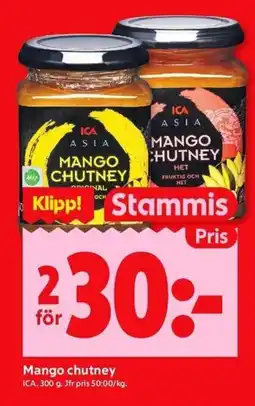 ICA Kvantum ICA Mango chutney erbjuda