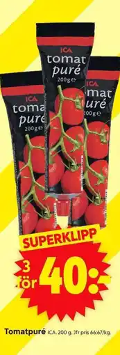 ICA Supermarket ICA Tomatpuré erbjuda