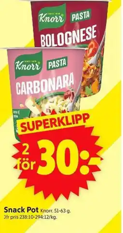 ICA Supermarket KNORR Snack Pot erbjuda