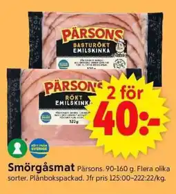 ICA Supermarket Pärsons Smörgåsmat erbjuda