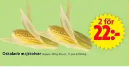ICA Supermarket Oskalade majskolvar erbjuda