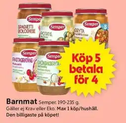 ICA Supermarket SEMPER Barnmat erbjuda