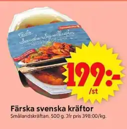 ICA Supermarket Färska svenska kräftor erbjuda
