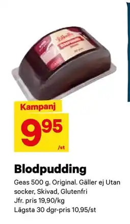 City Gross Blodpudding, SEK 9.95 erbjuda