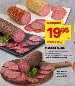 City Gross Mantlad salami, SEK 19.95 erbjuda