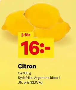 City Gross Citron, SEK 16 erbjuda