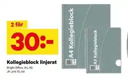 City Gross Kollegieblock linjerat, SEK 30 erbjuda