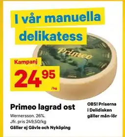 City Gross Primeo lagrad ost, SEK 24.95 erbjuda