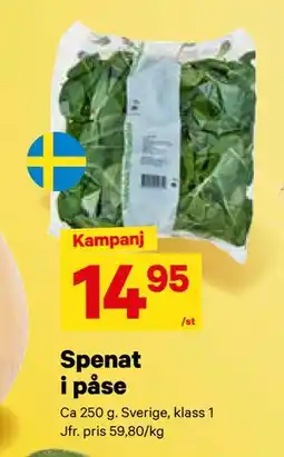 City Gross Spenat i påse, SEK 14.95 erbjuda