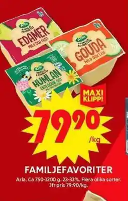ICA Maxi ARLA Familjefavoriter erbjuda