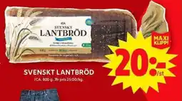 ICA Maxi Svenskt lantbröd erbjuda
