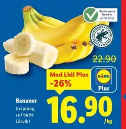 Lidl Bananer erbjuda