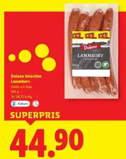 Lidl Dulano Selection Lammkorv erbjuda