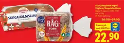 Lidl Fazer/Skogaholm bageri Rågform/Skogaholmslimpa erbjuda