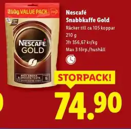Lidl Nescafé Snabbkaffe Gold erbjuda