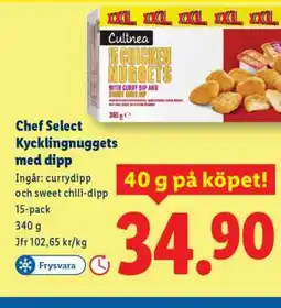 Lidl Chef Select Kycklingnuggets med dipp erbjuda