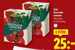Lidl Zeta Krossade tomater erbjuda