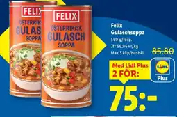 Lidl Felix Gulaschsoppa erbjuda