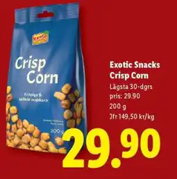 Lidl Exotic Snacks Crisp Corn erbjuda