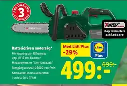 Lidl Batteridriven motorsåg erbjuda