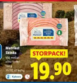 Lidl MATRIKET Skinka erbjuda