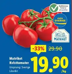Lidl Matriket Kvisttomater erbjuda