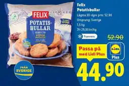 Lidl Felix potatisbullar erbjuda