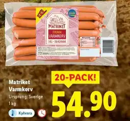 Lidl Matriket Varmkorv erbjuda