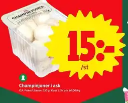ICA Supermarket CHAMPINJONER I ASK erbjuda