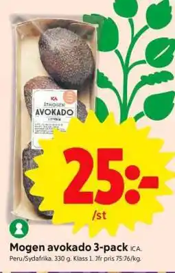ICA Supermarket MOGEN AVOKADO 3-PACK erbjuda