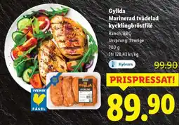 Lidl Gyllda Marinerad tvådelad kycklingbröstfilé erbjuda