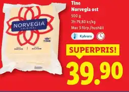 Lidl Tine Norvegia ost erbjuda
