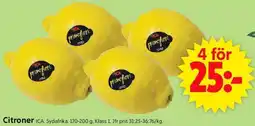 ICA Supermarket Citroner erbjuda