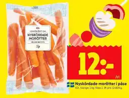 ICA Supermarket Nyskördade morötter i påse erbjuda