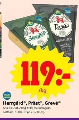 ICA Supermarket HERRGÅRD PRÄST GREVÉ erbjuda