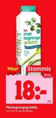 ICA Supermarket Matlagningsgrädde erbjuda