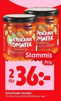 ICA Supermarket Soltorkade tomater erbjuda