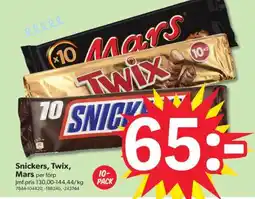 DollarStore Snickers, Twix, Mars erbjuda