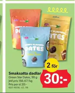DollarStore Green Star Dates erbjuda