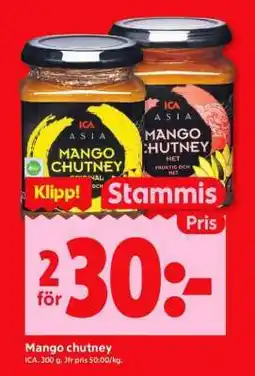 ICA Supermarket Mango chutney erbjuda