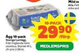 Stora Coop Ägg 10-pack erbjuda